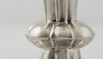 Antik ezüst (Ag.)  gyertyatartó párban ( 2db),  jelzett (1857), mesterjeggyel (AK), m:25 és 26 cm, n...