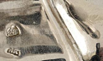 Antik ezüst (Ag.)  gyertyatartó párban ( 2db),  jelzett (1857), mesterjeggyel (AK), m:25 és 26 cm, n...