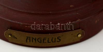 Francia spiáter imádkozó pár ( 2db), jelzett (Angelus), kopott, férfinak kis lyukkal a fején, fém ta...