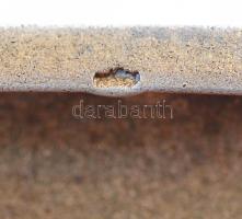 Ezüst(Ag) art deco cigarettatárca rubin kövekkel, jelzett, 9x8 cm, nettó: 96,9 g / Silver art deco c...