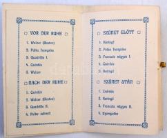 1908 Jelmezestély táncrendje, használatlan