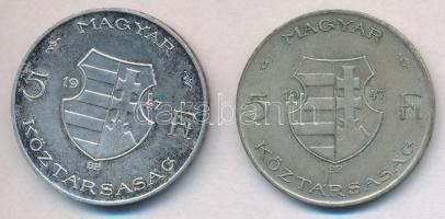 1947. 5Ft Ag "Kossuth" (2x) T:2,2- patina
Adamo F8.1