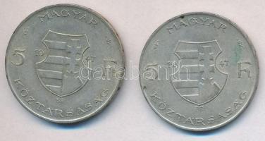 1947. 5Ft Ag "Kossuth" (2x) T:2
Adamo F8.1