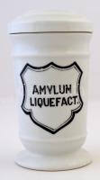 Gyógyszeres  doboz, "Amvlum liquefact" felirattal, jelzés nélkül, hibátlan, m:16 cm