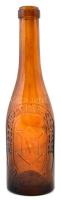 Régi XX sörös palack, Haggenmacher Sörfözde Budafok felirattal, kb 0,35 l, hibátlan, m:24 cm