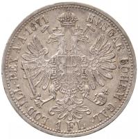 Ausztria 1871A 1Fl Ag "Ferenc József" (12,36g) T:2 / Austria 1871A 1 Florin Ag "Franz...