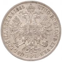 Ausztria 1865A 1Fl Ag "Ferenc József" (12,35g) T:2 apró ph. / Austria 1865A 1 Florin Ag &q...