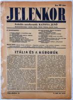 1943 Jelenkor, V. évf. 20 szám, Szerk.: Katona Jenő, papírkötésben, kissé szakadt állapotban.