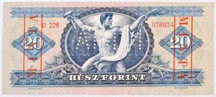 1962. 20Ft "MINTA" bélyegzéssel és perforációval, "C226-076034" sorszámmal T:I h...