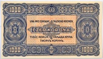 1923. 1000K "T.W." jelöléssel T:I / Hungary 1923. 1000 Korona with "T.W." mark C...