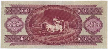 1947. 100Ft eltolódott nyomat T:II restaurált, vágott / Hungary 1947. 100 Forint shifted print  C:XF...
