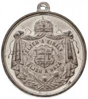 1867. "A Buda-Pesti koronázás emlékéül 1867" ón emlékérem füllel (11,79g/32mm) T:1-,2 / Hu...