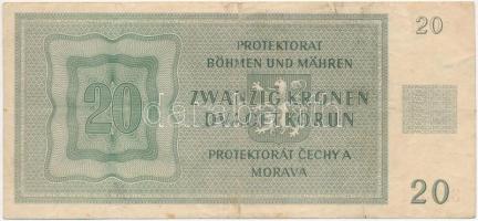 Német 3. Birodalom / Cseh-Morva Protekorátus 1944. 20K T:III
German Third Reich / Protectorate of B...