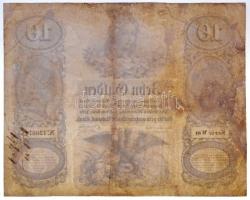 1854. 10G "Wm 328672" vízjeles papíron, hátoldalon 14x25mm-en korabeli kézírás T:restaurál...