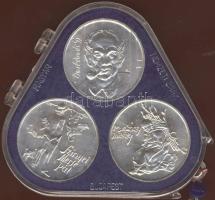 1976. 200Ft Ag 3klf db "Festők I.Derkovits, Szinyei, Munkácsi" sor T:BU eredeti plombált MNB tokban!