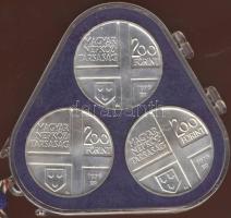 1976. 200Ft Ag 3klf db "Festők I.Derkovits, Szinyei, Munkácsi" sor T:BU eredeti plombált M...