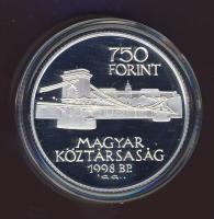 1998. 750Ft Ag "Budapest egyesítésének 125. évfordulója" T:PP