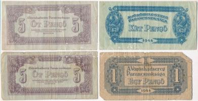 1944. 1P-100P "A Vörös Hadsereg Parancsnoksága" (10x) T:III,III-