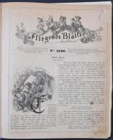 Fligende Blätter 1880-1881-es bekötött évfolyama sok vidám rajzjelenettel