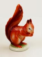 Hollóházi porcelán mókus, kézzel festett, hibátlan, jelzett, m: 14 cm