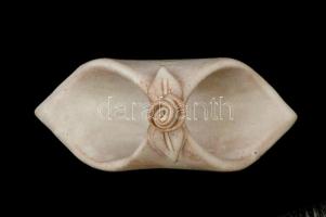 Virágoa szalvétagyűrű (8 db), mázas kerámia, hibátlan, jelzés nélkül, h:10 cm