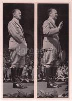 cca 1935 Adolf Hitler nagyméretű cigaretta gyűjtőkép. Propaganda / Large propaganda image 12x17 cm