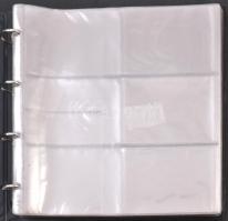 Nagy alakú gyűrűs képeslapalbum betétlapokkal összesen 251/502 férőhellyel / Big sized annular postc...