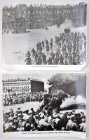 A Nagy Októberi Szocialista Forradalom emlékei, 5 db fotó, feliratozva, 24x30 cm