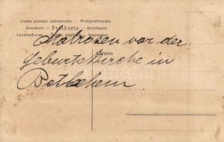 SMS Erzhezog Karl tengerészei palesztinokkal a betlehem-i Születés temploma előtt / K.u.K. Kriegsmar...