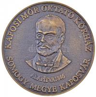 ~2000. Kaposi Mór Oktató Kórház - Somogy megye Kaposvár Br plakett (157,86g/106mm) T:2 / Hungary ~2000. Kaposi Mór Teaching Hospital - Somogy County Kaposvár Br plaque (157,86g/106mm) C:XF