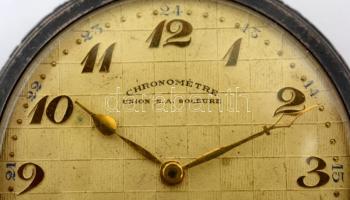 Uniom Chronométre ezüst(Ag) zsebóra, jelzett, d: 5 cm, nem jár, bruttó: 59,7 g