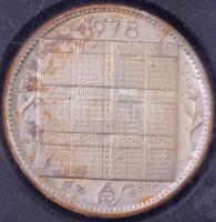 1978. "Naptár" Ag bélyegérem plasztik tokban (5,5g/0.835/24mm) T:2 (PP)