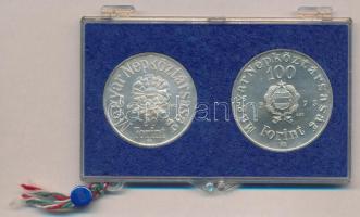 1973. 50Ft Ag + 100Ft Ag "Petőfi" pár eredeti, plombált MNB plasztiktokban T:BU