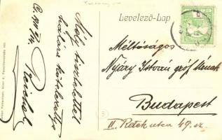 Csölle, Rovinka, Waltersdorf; utcakép, szövetkezeti üzlet. Anton Ponweiser kiadása / street view, co...