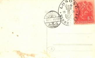 1938 Losonc, Lucenec; bevonulás 13.901-es tankokkal, Morgenstern F. üzlete / entry of the Hungarian ...