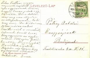 Losonc, Lucenec; Budapest szálloda, kávéház és étterem, piaci árusok. Kármán Zsigmond kiadása / hote...