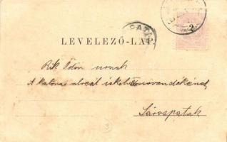 1899 Lőcse, Levoca, Leutschau; Körtér, Latzin János könyvkereskedése és saját kiadású lapja / Ringpl...