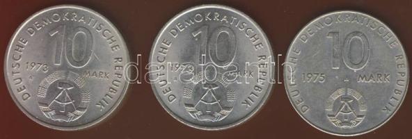 NDK 1973. 10DM (2x) + 1975. 10DM (1x) T:2-