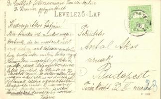 Trencsénteplic-fürdő, Trencianske Teplice; Vendéglő a Nagy Baracskához. Wertheim Zsigmond kiadása / ...