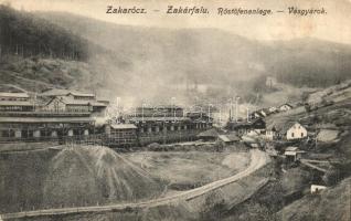 Zakárfalva, Zakárfalu, Zsakaróc, Zakarovce; Vasgyárak. Feitzinger Ede 726. / Röstöfenanlage / iron factory