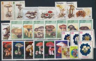 Mushrooms 5 diff sets + 1 stamp, Gomba motívum 5 klf sor + 1 önálló érték