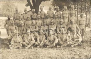 1916 I. világháborús osztrák-magyar katonák csoportképe / WWI K. u. K. military, soldiers group photo (EK)