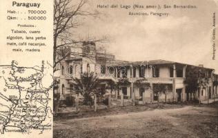 Asunción, Hotel del Lago, San Bernardino, map. Photografo Grüter (EK)