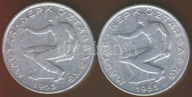 1953. 50f T:3 kis ph. + 1965. 50f T:3+ kis ph.