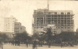 1925 Vitória, Victoria; Building construction with advertisement posters, photo