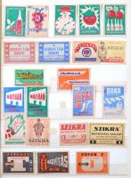 420 db-os magyar gyufacimke gyűjtemény az 1950-es, 1960-as évekből 10 lapos A4-es berakólapon