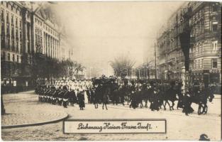 Leichenzug Kaiser Franz Josef I. - 7 db régi képeslap / the funeral of Franz Joseph - 7 pre-1945 pos...