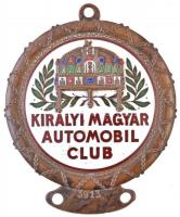 ~1930. Királyi Magyar Automobil Club zománcozott Br autójelvény, 3913 sorszámmal, hátoldalon BERÁN BUDAPEST DÖBRENTEI U. 2 (102x84mm) T:2 / Hungary ~1930. Királyi Magyar Automobil Club (Hungarian Royal Automobile Club) enamelled Br car-badge, with 3919 serial, on backside BERÁN BUDAPEST DÖBRENTEI U. 2 makers mark (102x84mm) C:XF