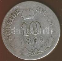 Ausztria/olasz verdejel 1860V 10Kr Ag T:3/4