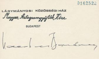 Klaus Brandauer (1943- ) osztrák színész aláírása autogramgyűjtő lapon